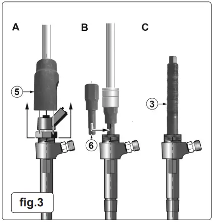 SEALEY Diesel Injector Puller Citroen Peugeot fig 3