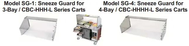 Cadco CBC-HHHH-L5 Mobile Hot Buffet Carts with laminate or Stainless Panels-FIG3