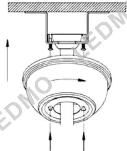 INSTALLING THE FAN TO MOUNTING BRACKET ON CEILING