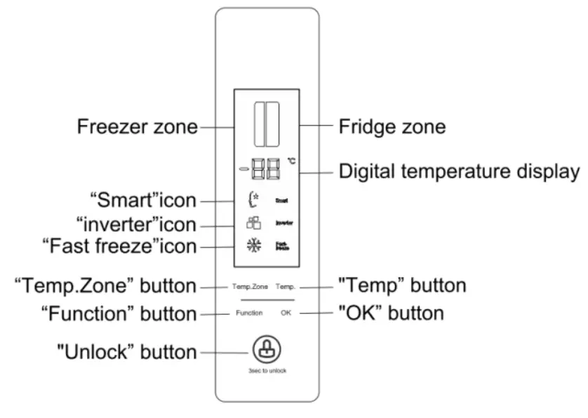 CHiQ CSS559NWD Side By Side Fridge - Setting