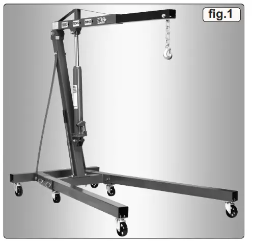 SEALEY SC10.V4 1 Tonne Folding Engine Crane - Fig1