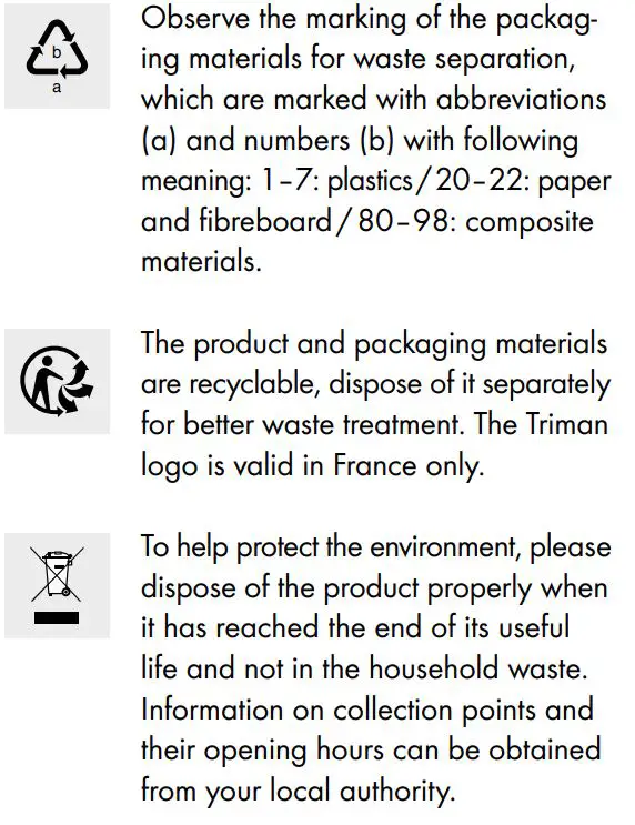 LIVARNO Under Cabinet LED Light Instruction Manual - Disposal