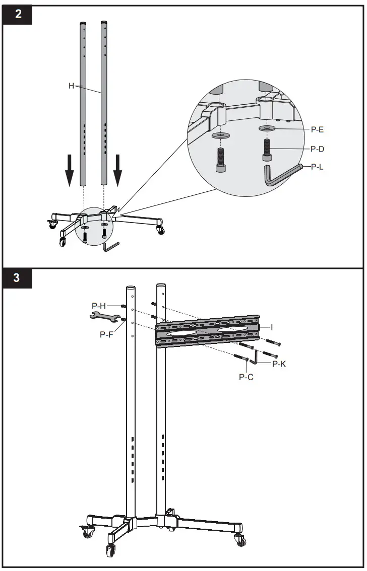 stell SOS 4000 Floor TV Cart - Figure 3