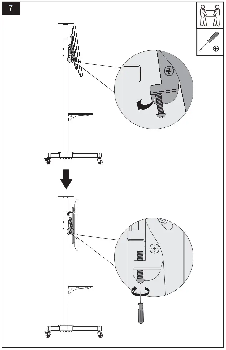 stell SOS 4000 Floor TV Cart - Figure 6