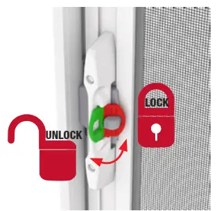 LARSON BRISA Retractable Screen - LATCH ALIGNMENT 1