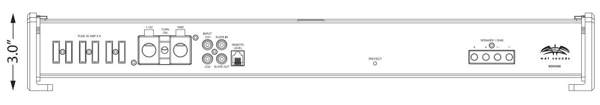wet sounds Sinister SDX 2500 Class D Mono Block Subwoofer Amplifier-fig10