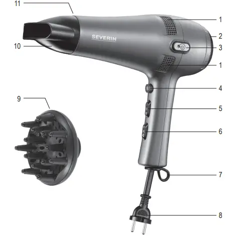 SEVERIN-HT-0141-Hair-Dryer-Instruction-FIG-4