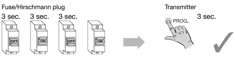Transmitter programming procedure