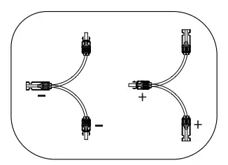Solar MC4 parallel connection cable
