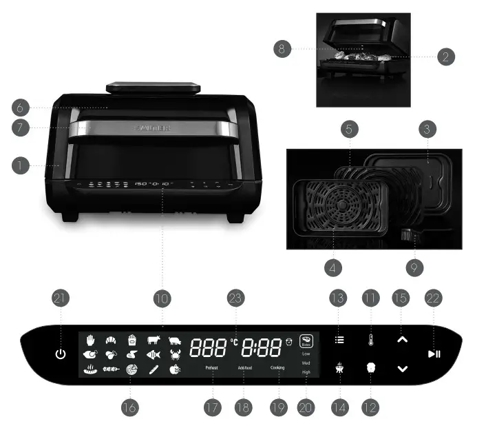 SALTER AeroGrill Pro - Fig