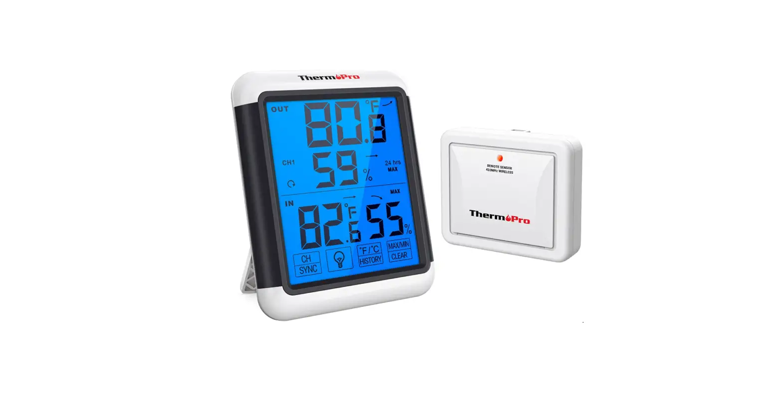 Thermopro Tp65 Wireless Humidity And Temperature Monitor User Manual