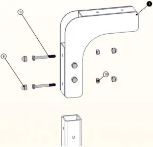 Detail View of Upper Post Assembly