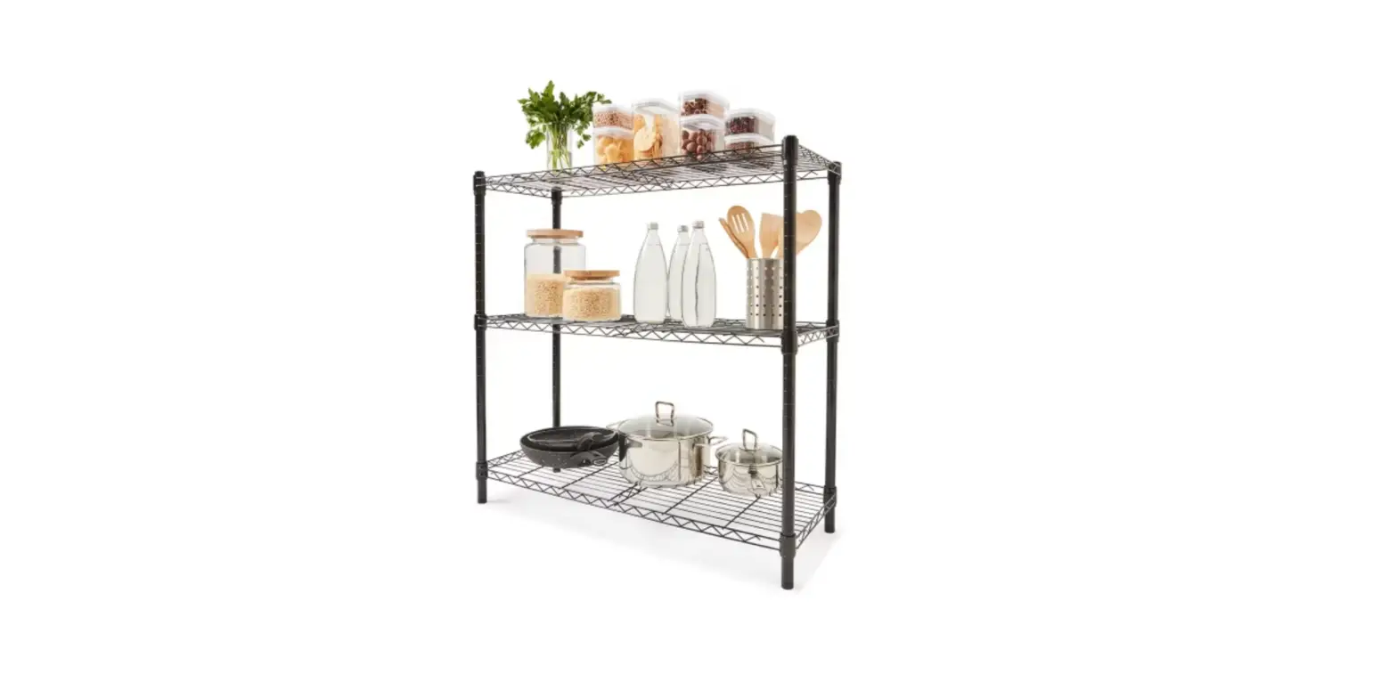 Kmart 43150908 3 Tier Black Shelving Set Instruction Manual