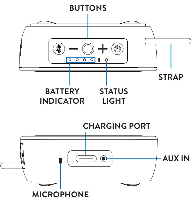 onn 100123973 Rugged Mini Speaker - fig 1