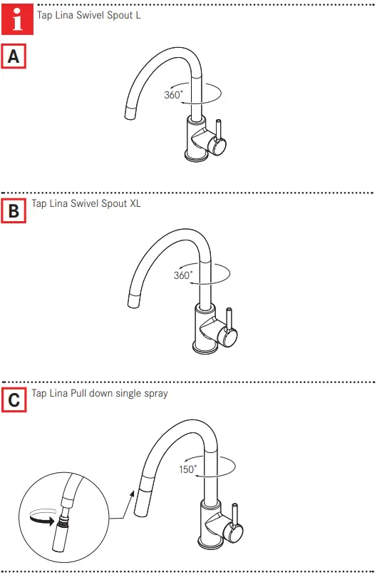 FRANKE FC 6088.031 LINA Brass Faucet-fig2