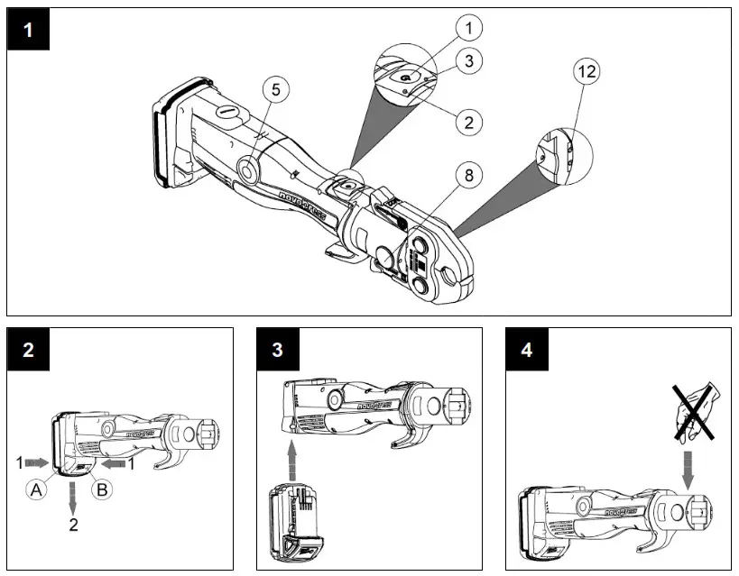 novopress ACO203 Battery Crimping Pressing Tool - Product Overview 1