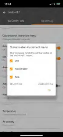 testo 0560 - Configuring the measuring instrument menu 2