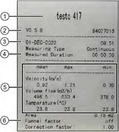 testo 0560 - Printing data