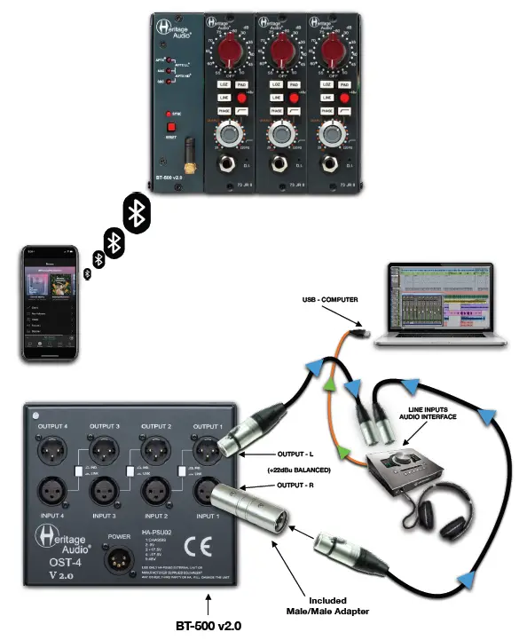 Heritage Audio BT-500 500 Series Bluetooth Streaming Module 3