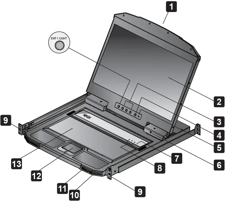 TRIPP-LITE B021-SWHD-K Rack-Mount Short-Depth HDMI KVM Console 02