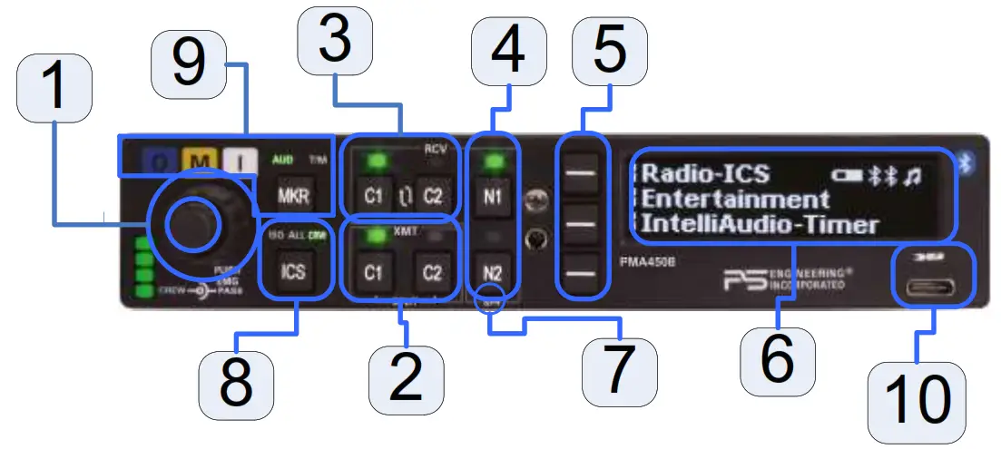 PS ENGINEERING PMA450B Bluetooth Audio Panel - fig10