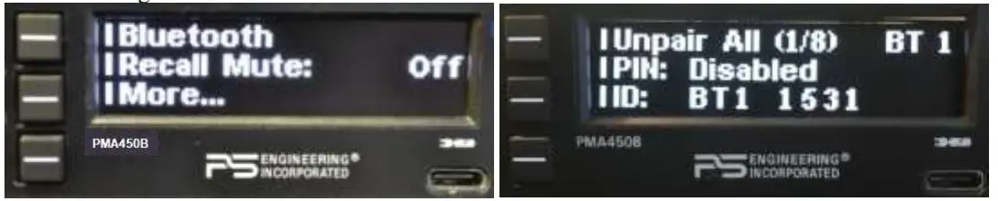 PS ENGINEERING PMA450B Bluetooth Audio Panel - fig7