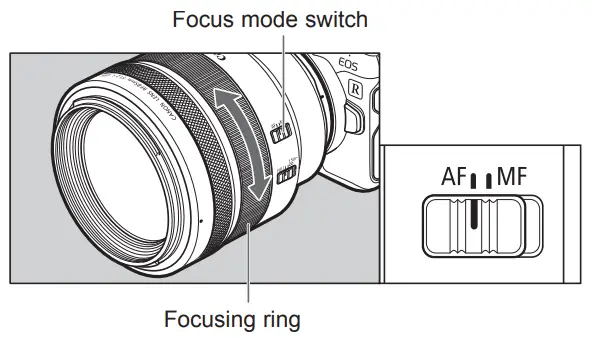 Canon RF 85mm f1.2 L USM Large Aperture Medium Telephoto Lens - Focusing ring