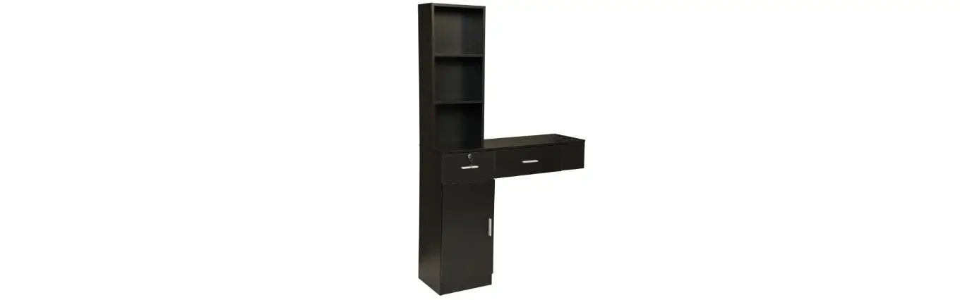 Sandinrayli Mr11p0209 Black Free-standing Storage Salon Hair Station User Manual