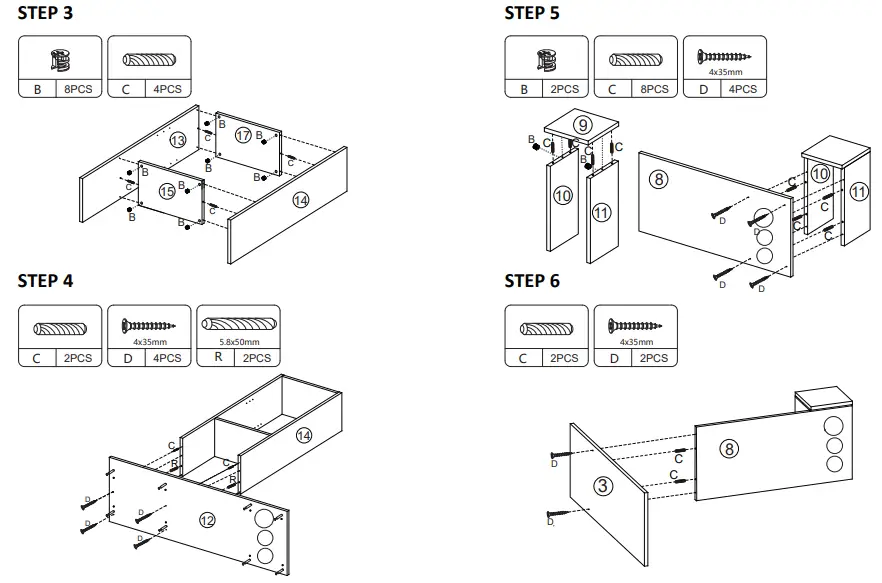 sandinrayli-MR11P0209-Black-Free-Standing-Storage-Salon-Hair-Station-FIG-5