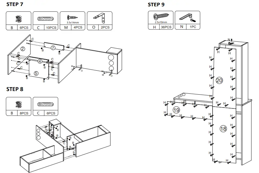 sandinrayli-MR11P0209-Black-Free-Standing-Storage-Salon-Hair-Station-FIG-6