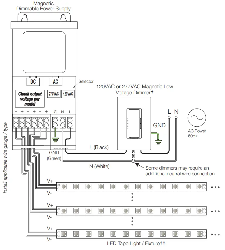 GM Lighting LD-MD-UNV30 Magnetic Dimmable Power Supply - DIAGRAM 2