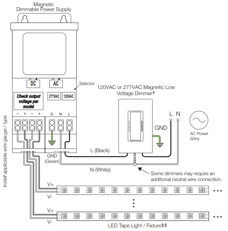 GM Lighting LD-MD-UNV30 Magnetic Dimmable Power Supply - DIAGRAM 3