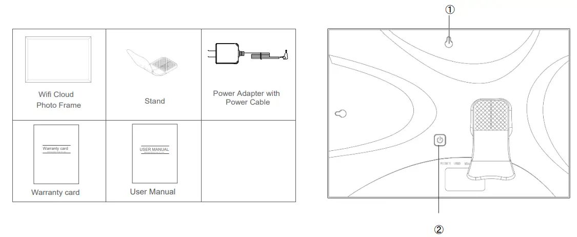 SAMMIX AW105 10 1 Inch WiFi Digital Photo Frame - Fig