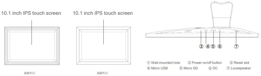 SAMMIX AW105 10 1 Inch WiFi Digital Photo Frame - Fig1
