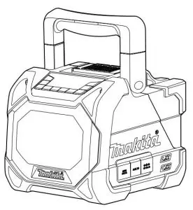 FIG 1 Makita DMR203 Cordless Job Site Speaker