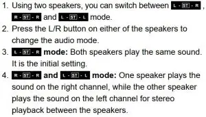 FIG 14 Switching the audio mode