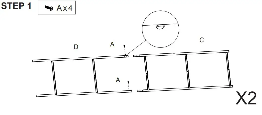 Kmart EGON STORAGE SHELF 5TIER Instruction Manual - Assembly Instruction 1