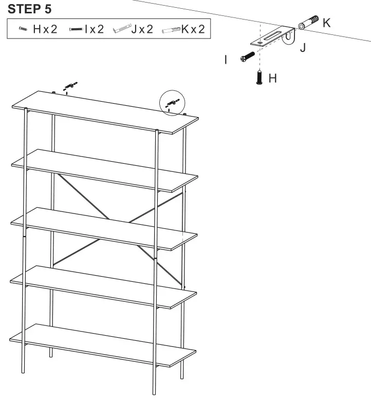 Kmart EGON STORAGE SHELF 5TIER Instruction Manual - Assembly Instruction 5