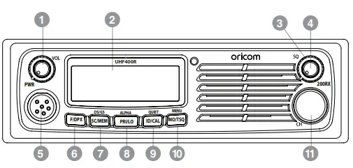 oricom UHF400R Heavy Duty Din Size 5 Watt UHF CB Radio-