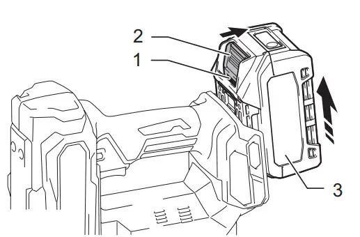 Makita Cordless Brad Nailer FN001G - battery
