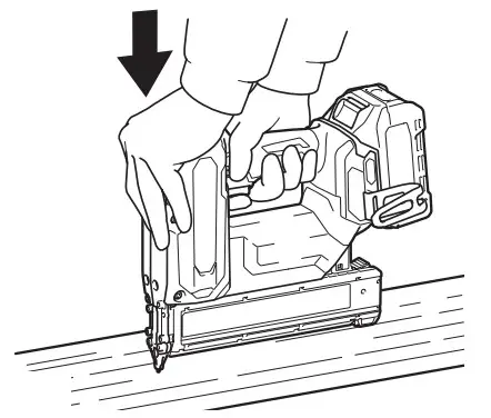 Makita Cordless Brad Nailer FN001G - the workpiece