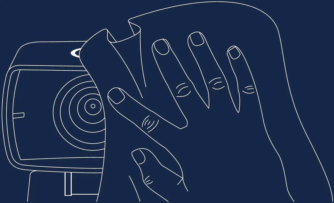 Clean the lens with a microfiber cloth