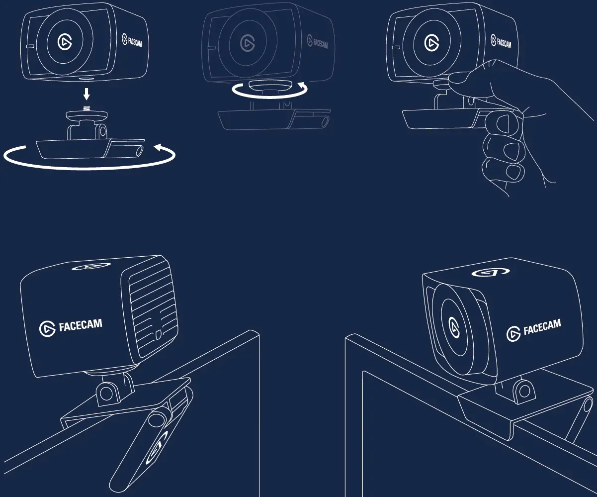 Mount Facecam on your monitor