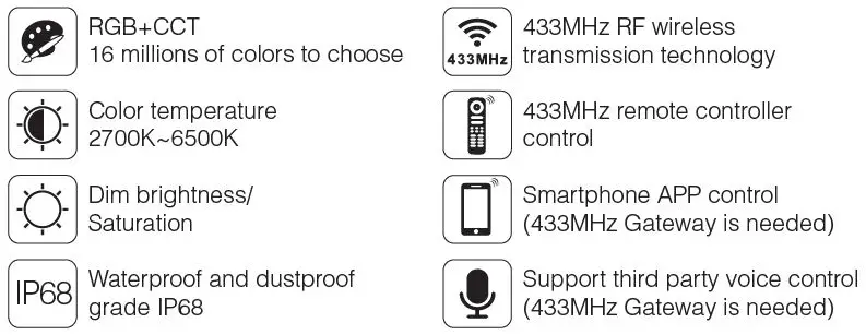 MiBOXER RD-9L 9W RGB+CCT LED Underground Light fig1
