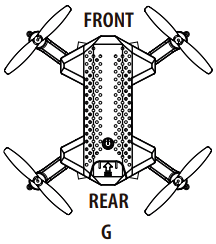 VOYAGE VA-1000 HD Streaming Video Drone - RECOGNIZING THE FRONT & REAR