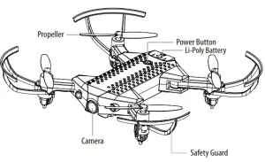 VOYAGE VA-1000 HD Streaming Video Drone - VA-1000 DIAGRAM