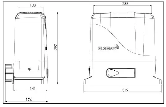ELSEMA iS900Solar24 Sliding Gate Opener FIG 2
