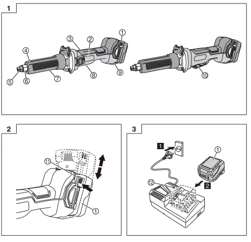 HiKOKI- GP-18DA -Brushless- 6mm- Die -Grinder- Skin- FIG 1