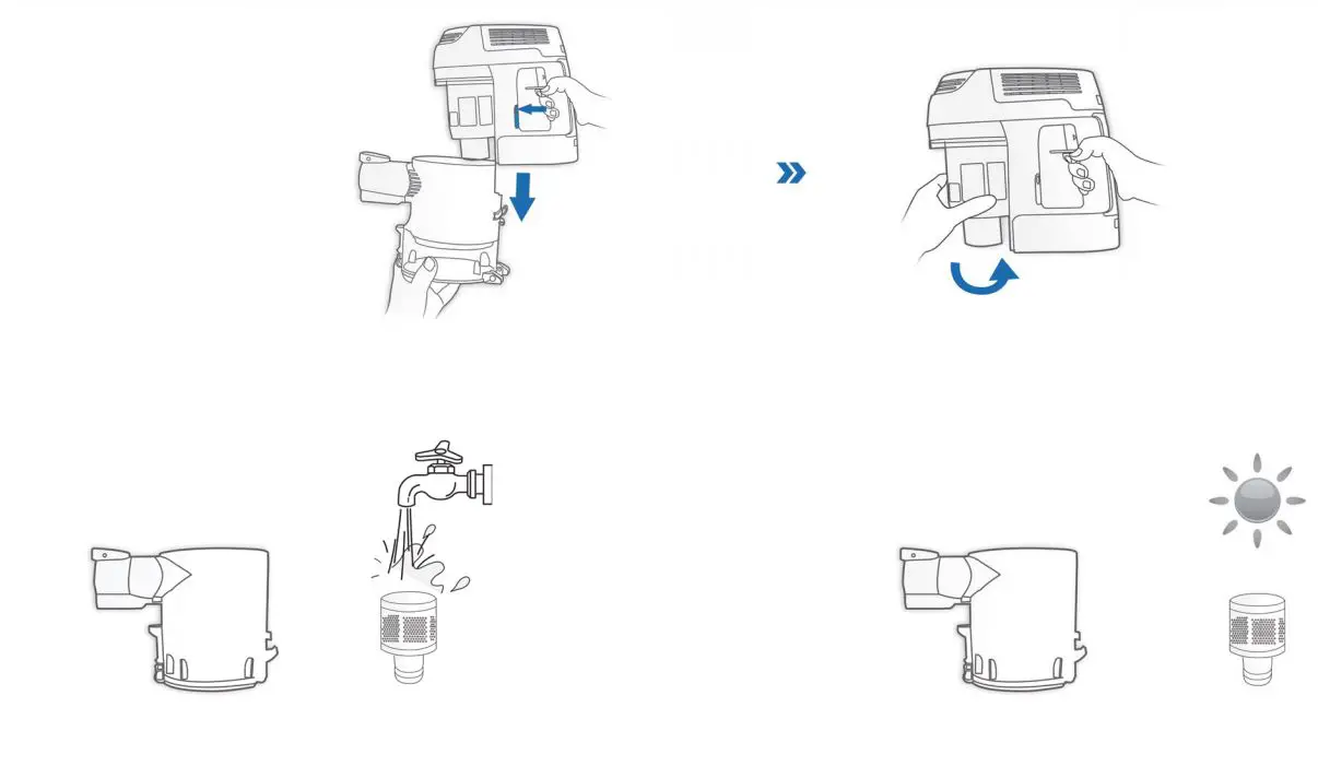 ECOVACS Deebot Pro 930 Instruction Manual - Clean the Clear Dust Container and Filter