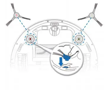 ECOVACS Deebot Pro 930 Instruction Manual - Install Side Brushes